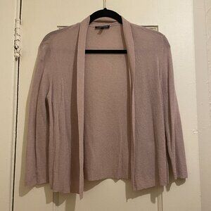 NWOT Like New Eileen Fisher Pale Pink/Purple Drapey Crop Cardigan Size S